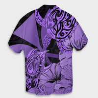 Hawaii Turtle Hawaiian Shirt Polynesian Hibiscus Art Ver 2.0 Violet - AH - Polynesian Pride