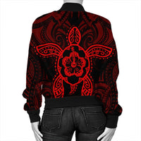 Hawaii Turtle Fixed Red Bomber Jacket AH - Polynesian Pride