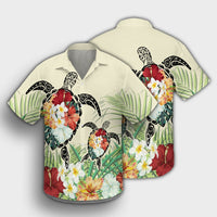 Hawaii Turtle Flowers Coconut Tree Leaf Hawaiian Shirt - AH - Polynesian Pride