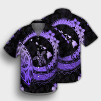 Hawaii Turtle Hibiscus Map Polynesian Hawaiian Shirt Violet - AH - Polynesian Pride