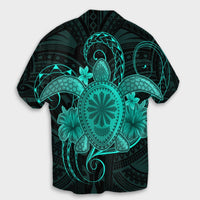 Hawaii Turtle Hibiscus Polynesian Hawaiian Shirt - Full Style - Turquoise - AH - Polynesian Pride