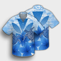 Hawaii Turtle Kanaka Plumeria Polynesian Hawaiian Shirt Blue - AH - Polynesian Pride