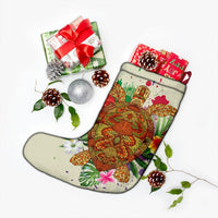 Hawaii Turtle Life Hibiscus Design Christmas Stocking - AH - Polynesian Pride