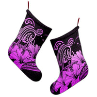 Hawaii Turtle Map Polynesian Christmas Stocking Safety Pink - AH - Polynesian Pride