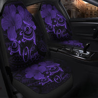 Hawaii Turtle Ohana Hibiscus Poly Car Seat Covers - Purple - AH - Polynesian Pride