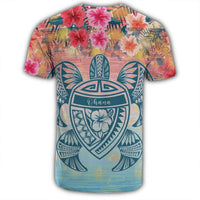 Hawaii Turtle Ohana Stary Night Hibiscus T Shirt - Polynesian Pride