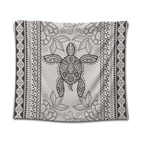 Hawaii Turtle Pattern Tapestry - AH Wall Tapestry Black - Polynesian Pride