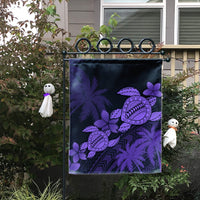 Hawaii Turtle Plumeria Coconut Tree Polynesian Flag - Purple - AH - Polynesian Pride