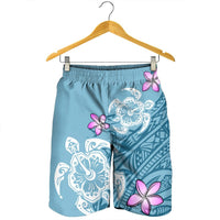 Hawaii Turtle Plumeria Polynesian Simple Men's Shorts - AH - Polynesian Pride