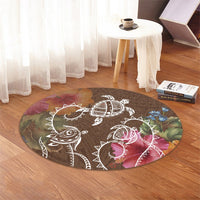 Hawaii Turtle Polynesian Round Carpet - Herd Style - AH - Polynesian Pride