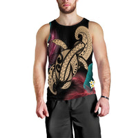 Hawaii Turtle Polynesian Tropical Tank Top - Ghia Style Gold - AH Black - Polynesian Pride