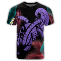 Hawaii Turtle Polynesian Tropical T Shirt Ghia Style Purple - Polynesian Pride
