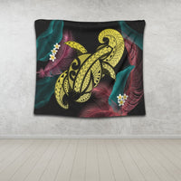 Hawaii Turtle Polynesian Tropical Tapestry - Ghia Style Yellow - AH - Polynesian Pride