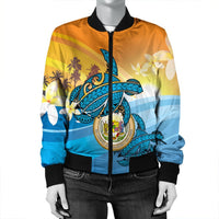 Hawaii Turtle Sea Cost Of Arm Bomber Jacket - AH - Polynesian Pride
