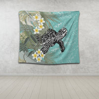Hawaii Turtle Sea Plumeria Tapestry - AH - Polynesian Pride