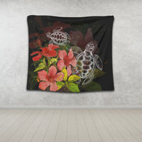 Hawaii Turtle Tree Hibiscus Tapestry - AH - Polynesian Pride