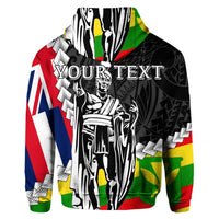 Custom Hawaii Two Flag Kanaka Maoli King Polynesian Hoodie - Polynesian Pride