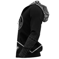 Hawaii Coat of Arms Polynesian Zip up Hoodie White Pride - Polynesian Pride