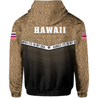 Hawaii Polynesian Zipper Hoodie Gold Mix Style - Polynesian Pride
