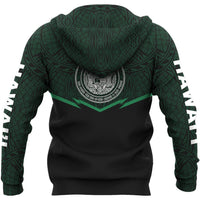 Hawaii Polynesian Hoodie Green Energy Style - Polynesian Pride