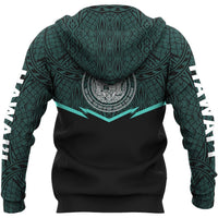 Hawaii Polynesian Hoodie Turquoise Energy Style - Polynesian Pride