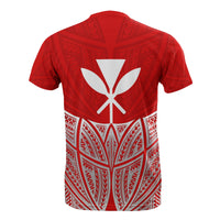 Hawaii Polynesian T Shirt Red Pride Map and Seal - Polynesian Pride