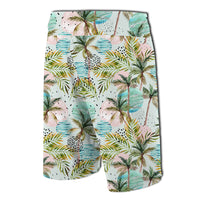 Hawaii Tropical Watercolor Palm Tree Leaf Board Shorts - Polynesian Pride