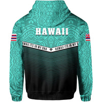 Hawaii Polynesian Hoodie Turquoise Mix Style - Polynesian Pride