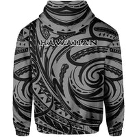 Kakau White Hawaii Warrior Football Hoodie - Polynesian Pride