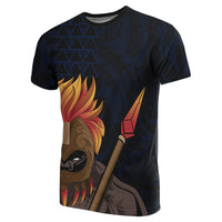 Polynesian Kakau Blue Kanaka Warrior Hoodie Legend - Polynesian Pride