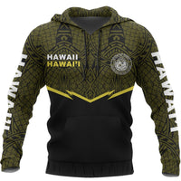 Hawaii Polynesian Hoodie Yellow Energy Style - Polynesian Pride