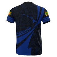 Kanaka Polynesian T Shirt Blue Doma Style - Polynesian Pride