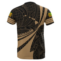 Kanaka Polynesian T Shirt Gold Doma Style - Polynesian Pride
