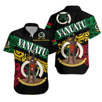 Vanuatu Special Independence Anniversary Hawaiian Shirt Sporty Style LT8 Unisex Black - Polynesian Pride