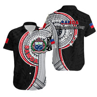 Samoa Independence Day Tribal Tattoo Hawaiian Shirt No.4 LT6 Unisex Black - Polynesian Pride