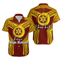 (Custom Personalised)Tonga High School Hawaiian Shirt Yellow Style LT6 Unisex Brown - Polynesian Pride