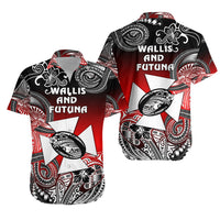 Wallis and Futuna Polynesian Hawaiian Shirt Unique Style - Gradient Red Black LT8 - Polynesian Pride