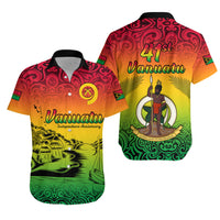 Vanuatu Peaceful Hawaiian Shirt - Independence Anniversary LT13 Unisex Red - Polynesian Pride