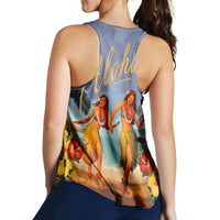 Hawaiian Aloha Hula Girl Hibiscus Polynesian Racerback Tank - AH - Polynesian Pride