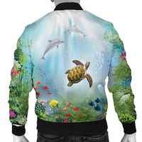 Hawaiian Animal In The Ocean Polynesian Bomber Jacket - AH - Polynesian Pride
