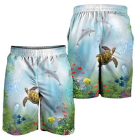 Hawaiian Animal In The Ocean Polynesian Men's Shorts - AH - Polynesian Pride