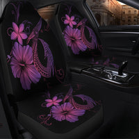 Hawaiian Fish Hook Hibiscus Plumeria Polynesian Car Seat Covers - Pink - AH - Polynesian Pride