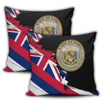 Hawaiian Flag Coat Of Arms Of Hawaii Polynesian Pillow Covers - Classic Style - Polynesian Pride