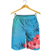 Hawaiian Hibiscus Flower Red Men's Shorts - AH - AH - Polynesian Pride