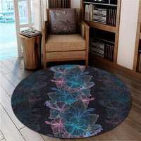 Hawaiian Hibiscus Full Color Polynesian Round Carpet - AH - Polynesian Pride
