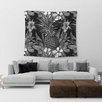 Hawaiian Hibiscus Plumeria And Pineapple Polynesian Tapestry - AH - Polynesian Pride
