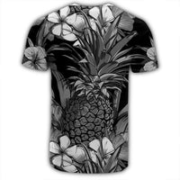 Hawaiian Hibiscus Plumeria and Pineapple Polynesian T Shirt - Polynesian Pride