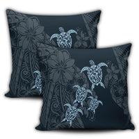 Hawaiian Hibiscus Plumeria Sea Turtle Polynesian Pillow Covers - AH - Polynesian Pride
