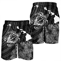 Hawaiian Hibiscus Sea Turtle Swim Polynesian Men's Shorts - AH - Polynesian Pride