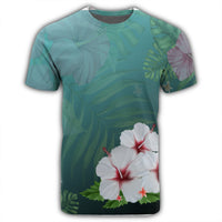 Hawaiian Hibiscus White Flower Gleeful T Shirt - Polynesian Pride